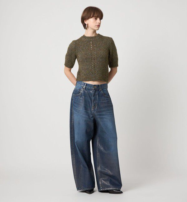 ASTRAET「＜ASTRAET＞3G アイレット ショートスリーブニット」|ニット・セーター|