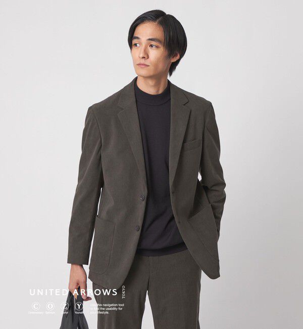 UNITED ARROWS「ライト コーデュロイ シングル 2ボタン テーラードジャケット UA COZY ウォッシャブル ヨコストレッチ」|スーツ|OLIVE