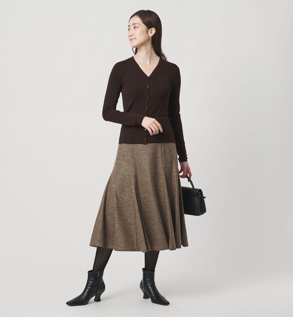 UNITED ARROWS「18G ウール フィット リブ カーディガン」|カーディガン|