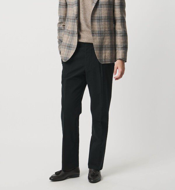 UNITED ARROWS「モールスキン 1プリーツ スラックス」|スラックス|
