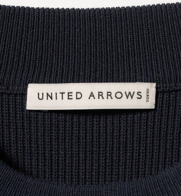 UNITED ARROWS「コットン/ポリエステル アゼ クルーネックニット」|ニット・セーター|