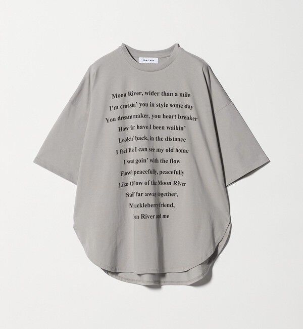 UNITED ARROWS「＜SACRA＞メッセージ Tシャツ」|Tシャツ・カットソー|MD.GRAY