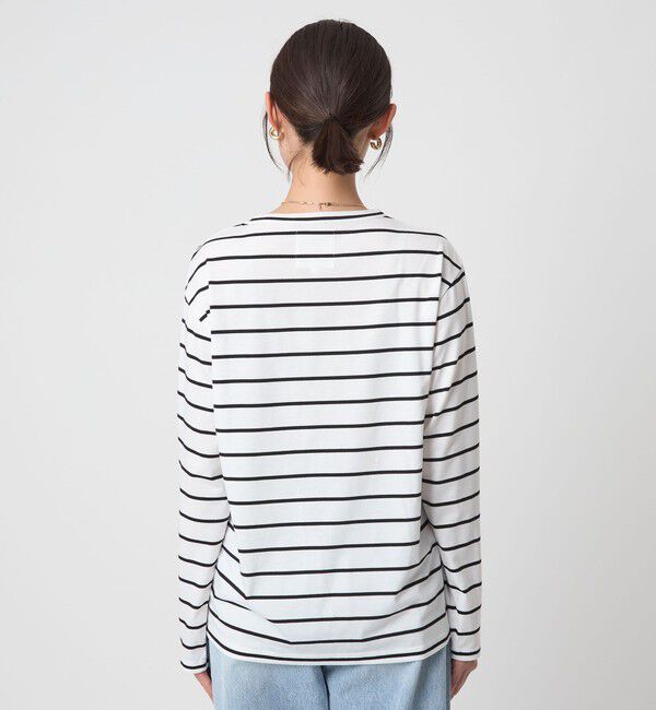 UNITED ARROWS green label relaxing「＜To b. by agnes b.コラボ＞ロゴ ロングスリーブ Tシャツ ボーダー」|Tシャツ・カットソー|