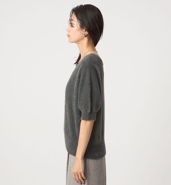 UNITED ARROWS green label relaxing「フラッフフェザー 2WAY ショートスリーブ ニット プルオーバー -ウォッシャブル-」|ニット・セーター|