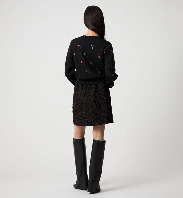 EMMEL REFINES「＜EMMEL REFINES＞EM フラワー ビジュー カーディガン」|カーディガン|