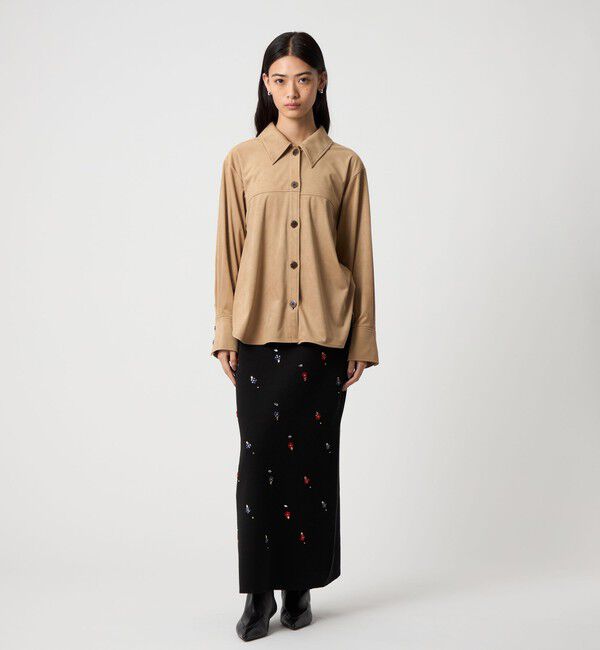 EMMEL REFINES「＜EMMEL REFINES＞EM フラワービジュー ニット スカート」|スカート|