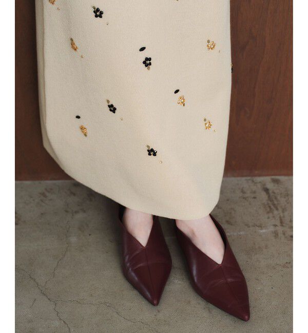 EMMEL REFINES「＜EMMEL REFINES＞EM フラワービジュー ニット スカート」|スカート|