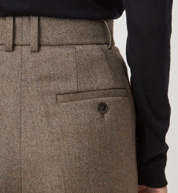 UNITED ARROWS green label relaxing「［size SHORT/TALLあり］ホームスパン ストレート パンツ ストレッチ」|スラックス|