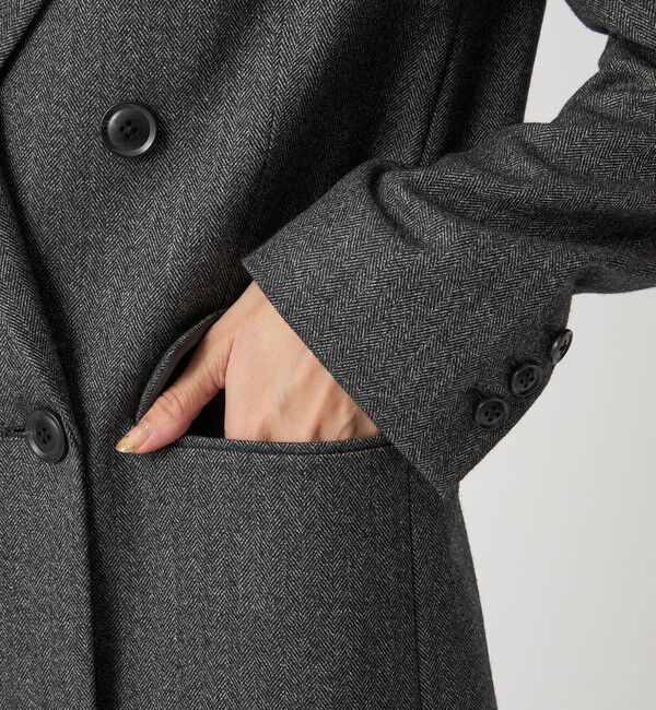 UNITED ARROWS green label relaxing「ホームスパン ダブル ジャケット ストレッチ」|テーラードジャケット|