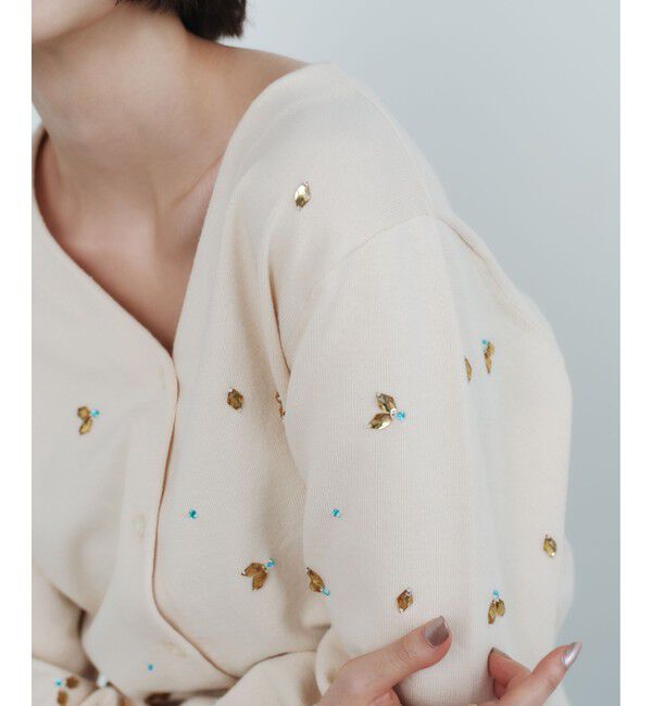 EMMEL REFINES「＜EMMEL REFINES＞EM ビジュー 2WAY カーディガン」|カーディガン|