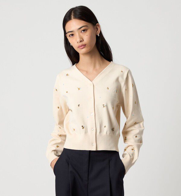 EMMEL REFINES「＜EMMEL REFINES＞EM ビジュー 2WAY カーディガン」|カーディガン|