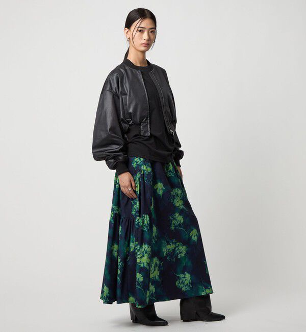 EMMEL REFINES「＜EMMEL REFINES＞EM ティアード ポケットギャザー プリントスカート」|スカート|