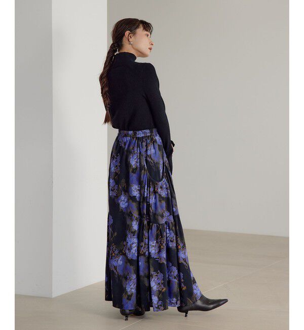 EMMEL REFINES「＜EMMEL REFINES＞EM ティアード ポケットギャザー プリントスカート」|スカート|