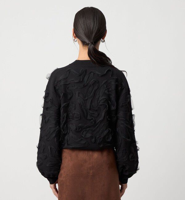 EMMEL REFINES「＜EMMEL REFINES＞EM HW チュールシシュウ スウェットライク ニット プルオーバー」|ニット・セーター|