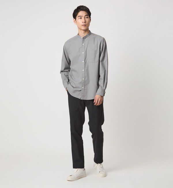 UNITED ARROWS green label relaxing「ナチュラルフィット  バンドカラー シャツ」|シャツ・ブラウス|