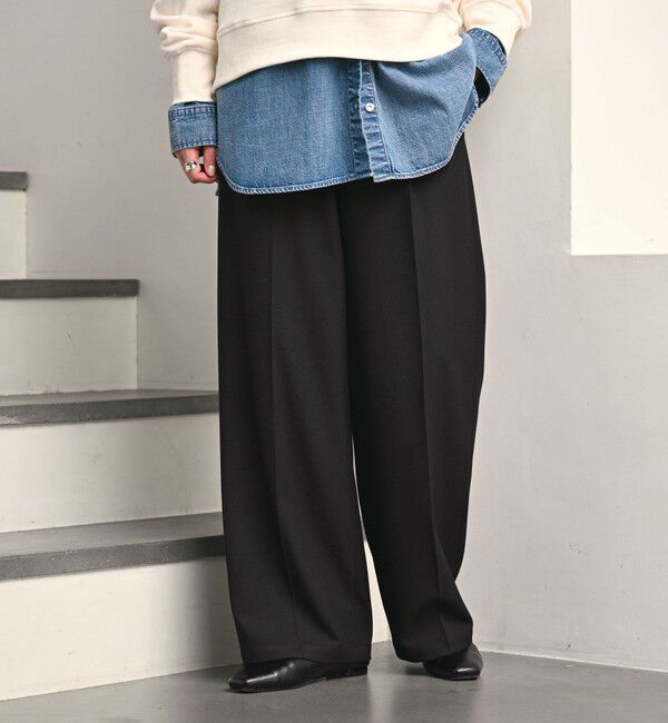 UNITED ARROWS green label relaxing「【WEB限定】＜at ease＞オルマイ ワイド パンツ マシンウォッシャブル ストレッチ 帯電防止」|その他|