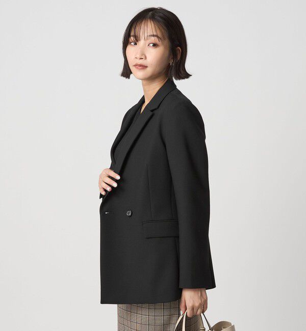 UNITED ARROWS green label relaxing「ダブルクロス ダブル ジャケット ウォッシャブル ストレッチ」|テーラードジャケット|