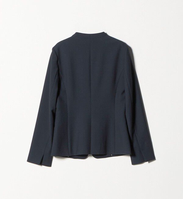 UNITED ARROWS green label relaxing「ダブルクロス ノーラペル ジャケット ウォッシャブル ストレッチ」|ノーカラージャケット|