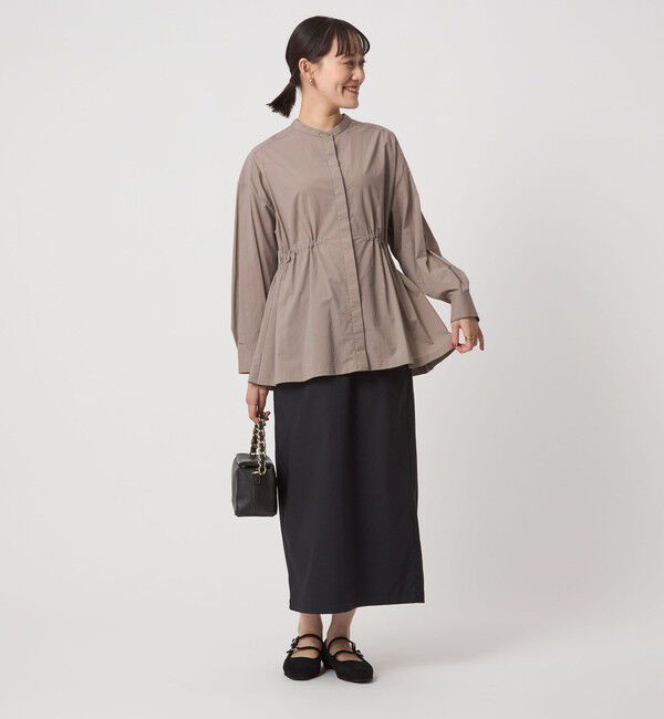 UNITED ARROWS green label relaxing「ウエスト ギャザー ハオリ ロングスリーブ シャツ」|シャツ・ブラウス|