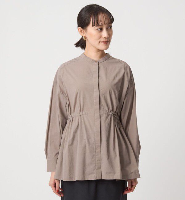 UNITED ARROWS green label relaxing「ウエスト ギャザー ハオリ ロングスリーブ シャツ」|シャツ・ブラウス|
