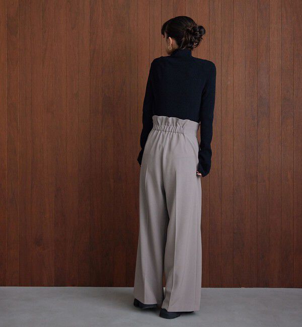 EMMEL REFINES「＜EMMEL REFINES＞EM ハイウエスト ワイドパンツ」|チノ|