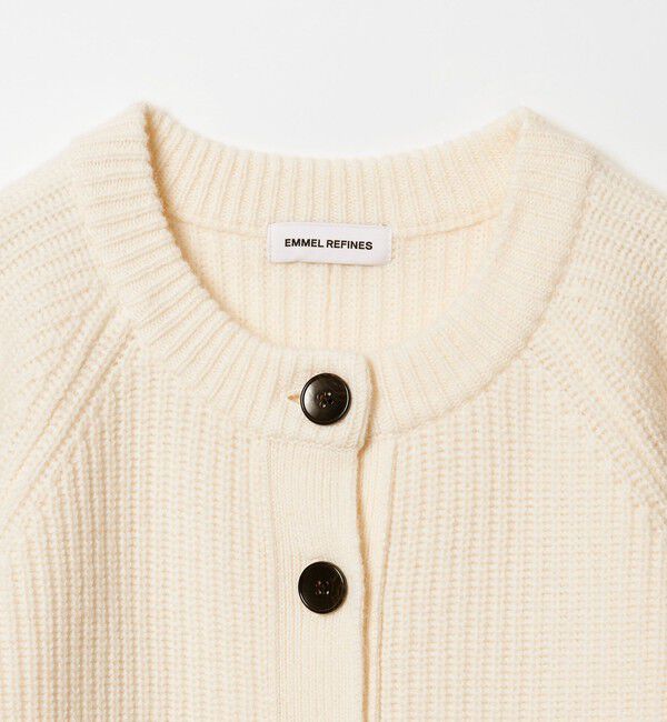 EMMEL REFINES「＜EMMEL REFINES＞EM カタアゼ ボタン カーディガン」|カーディガン|
