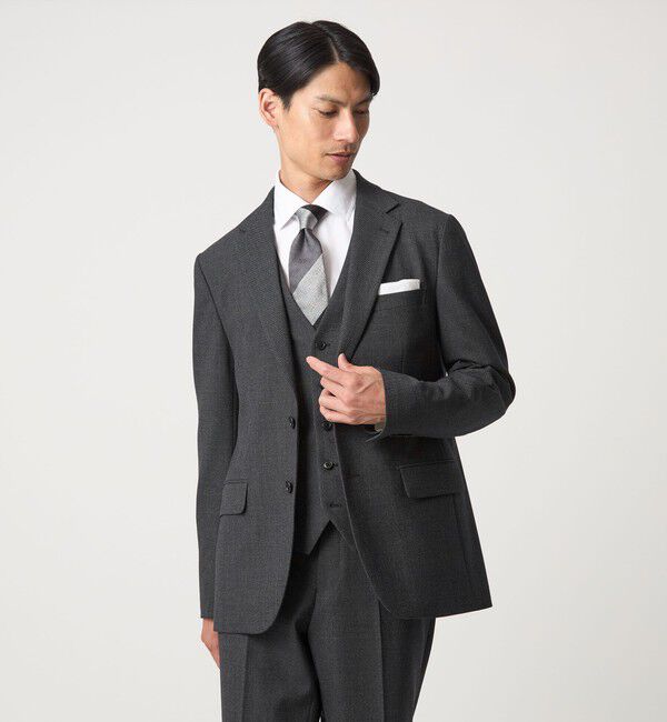 UNITED ARROWS green label relaxing「A+ TWPU バーズアイ 5B スリム ベスト -ウォッシャブル-」|ベスト・ジレ|