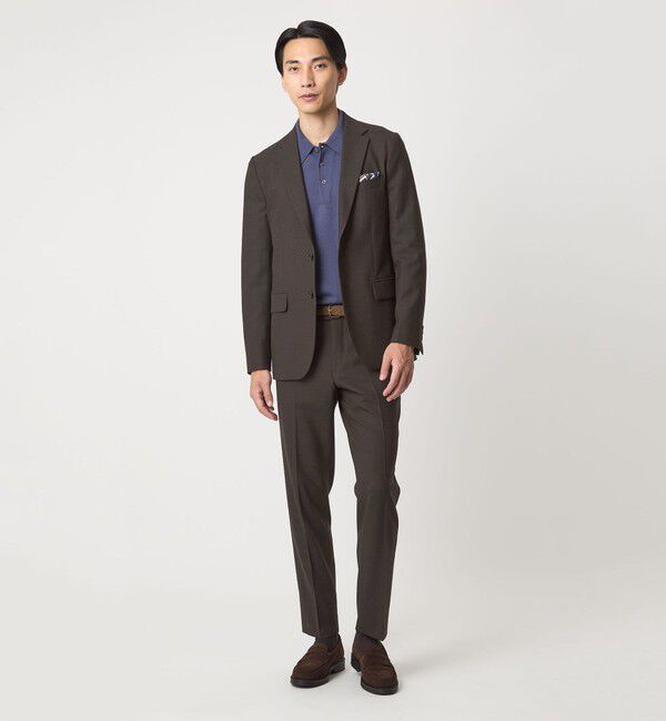 UNITED ARROWS green label relaxing「A+ TWPU バーズアイ 2B スリム ジャケット -ウォッシャブル・ストレッチ-」|テーラードジャケット|