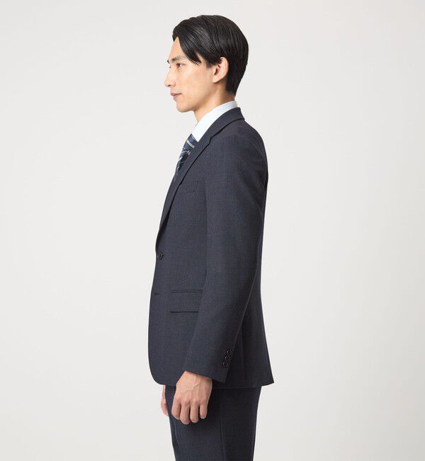 UNITED ARROWS green label relaxing「A+ TWPU バーズアイ 2B スリム ジャケット -ウォッシャブル・ストレッチ-」|テーラードジャケット|