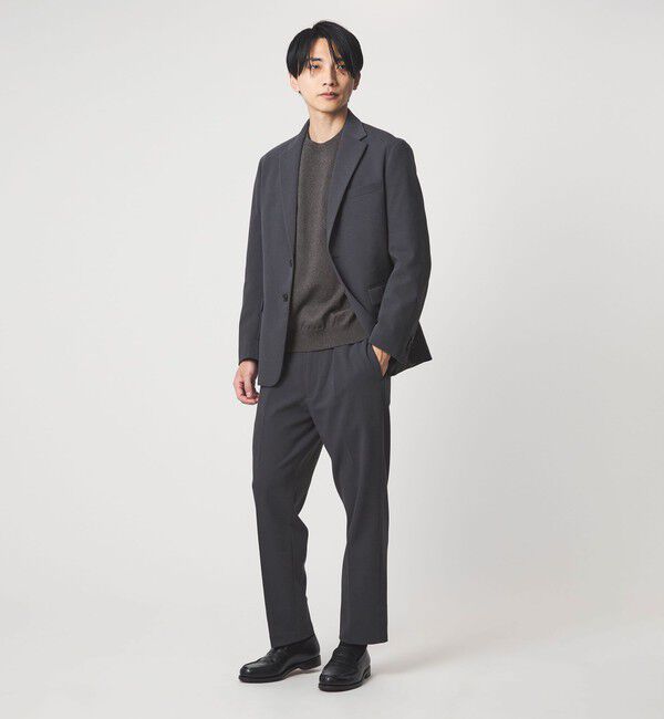 UNITED ARROWS green label relaxing「A+ MOULINE ポリエステル クルーネック ニット -ウォッシャブル-」|ニット・セーター|