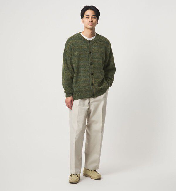 UNITED ARROWS green label relaxing「【WEB限定】＜GLR or＞カスリ風 クルーネック カーディガン」|カーディガン|