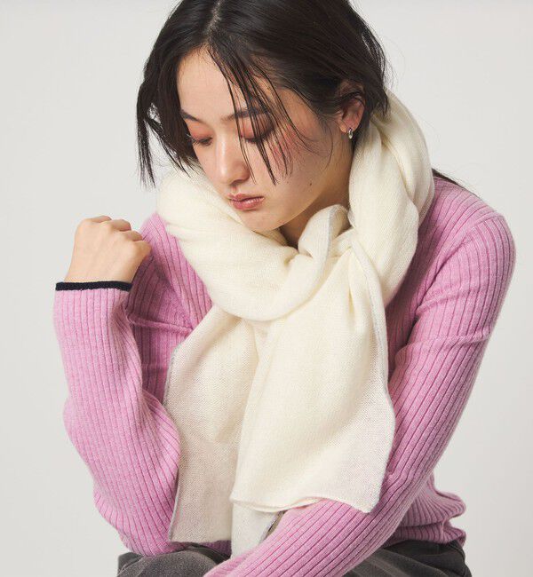 UNITED ARROWS green label relaxing「カシミヤニット サイドライン ストール」|ストール|