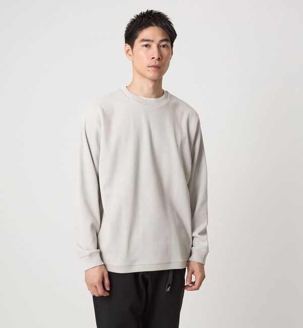 UNITED ARROWS green label relaxing「ウェーブ サーマル クルーネック Tシャツ」|Tシャツ・カットソー|LT.GRAY