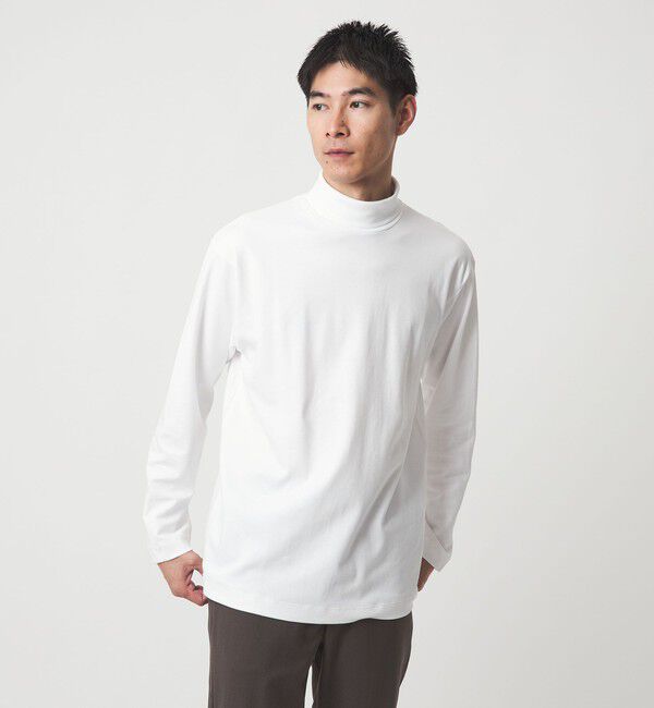 UNITED ARROWS green label relaxing「オーガニック スムース タートルネック カットソー」|Tシャツ・カットソー|WHITE