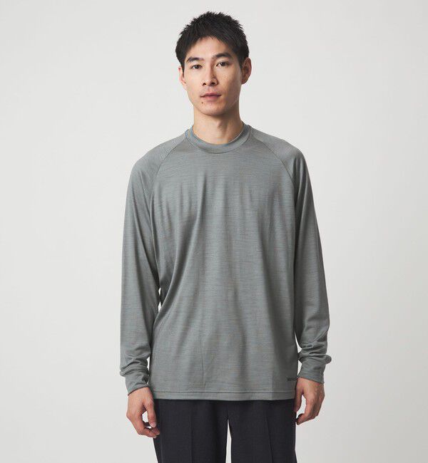 UNITED ARROWS green label relaxing「【別注】＜Marmot＞GLR メリノウール ロングスリーブ Tシャツ」|Tシャツ・カットソー|MD.GRAY