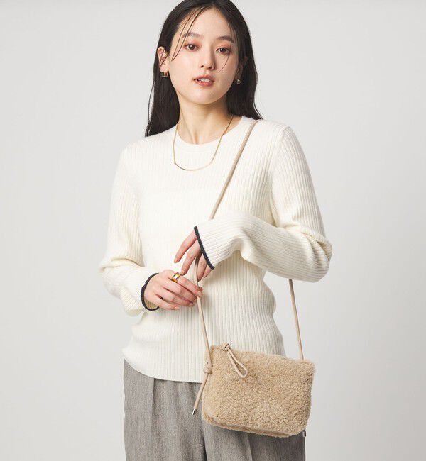 UNITED ARROWS green label relaxing「【WEB限定】＜at ease＞ソデサキ バイカラー プルオーバー ニット ウォッシャブル」|ニット・セーター|