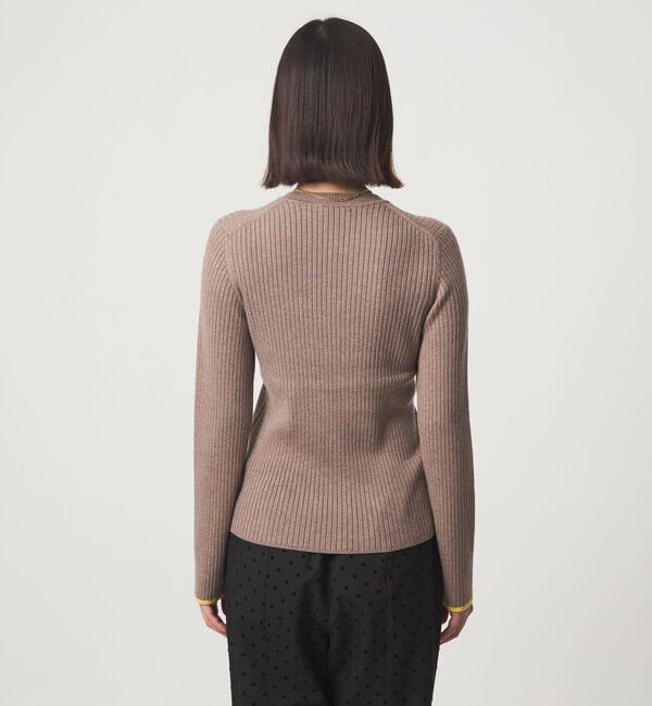 UNITED ARROWS green label relaxing「【WEB限定】＜at ease＞ソデサキ バイカラー プルオーバー ニット ウォッシャブル」|ニット・セーター|