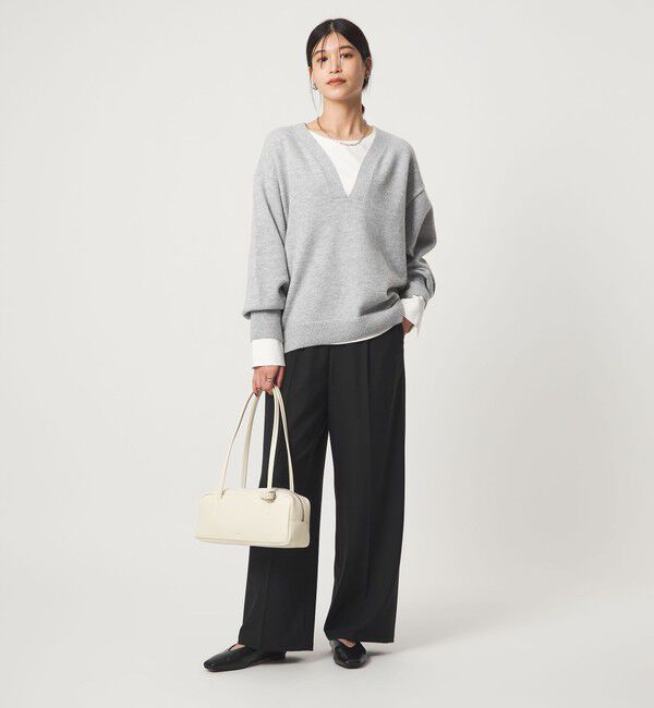 UNITED ARROWS green label relaxing「【WEB限定】＜at ease＞スキッパー プルオーバー ニット ウォッシャブル」|ニット・セーター|