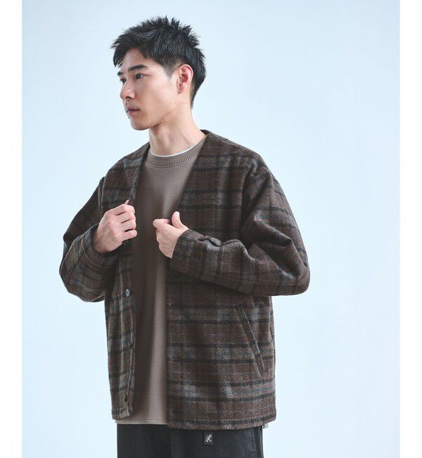 UNITED ARROWS green label relaxing「スライバー ボンディング カーディガン」|カーディガン|DK.BROWN