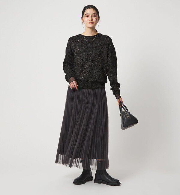 UNITED ARROWS green label relaxing「スパンコール ニット プルオーバー ウォッシャブル」|ニット・セーター|