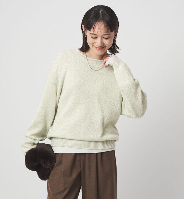 UNITED ARROWS green label relaxing「スパンコール ニット プルオーバー ウォッシャブル」|ニット・セーター|
