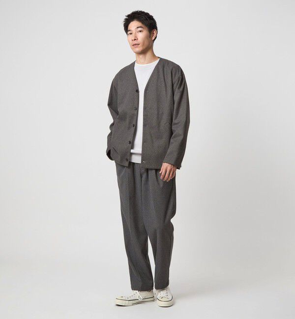 UNITED ARROWS green label relaxing「WONDER CLOTH ノーカラー カーディガン -ストレッチ-」|カーディガン|