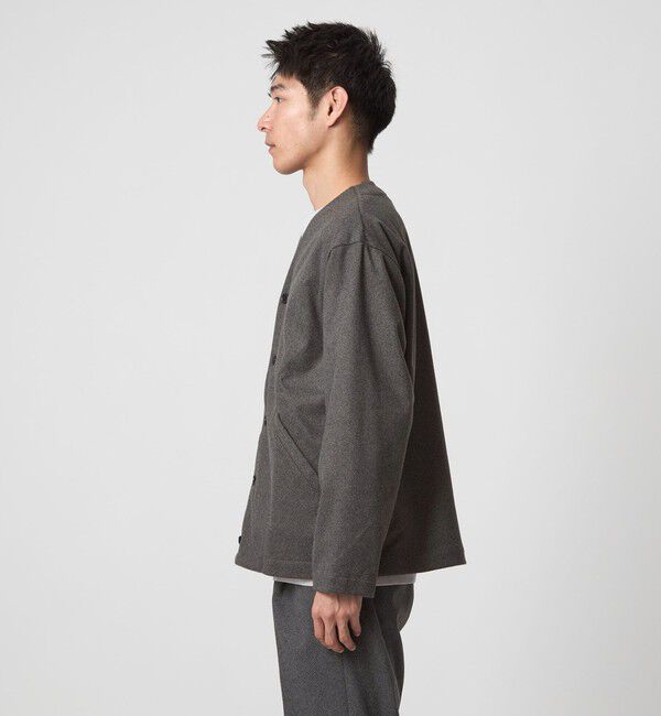 UNITED ARROWS green label relaxing「WONDER CLOTH ノーカラー カーディガン -ストレッチ-」|カーディガン|