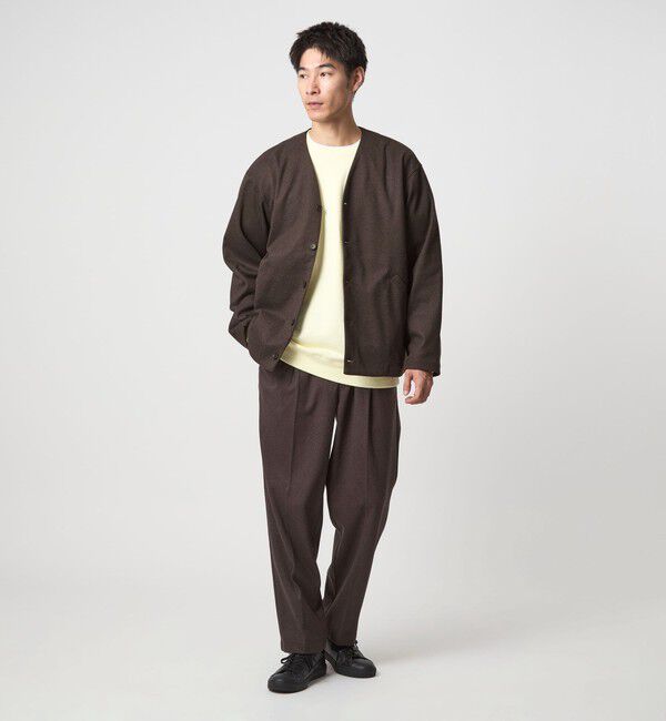 UNITED ARROWS green label relaxing「WONDER CLOTH ノーカラー カーディガン -ストレッチ-」|カーディガン|