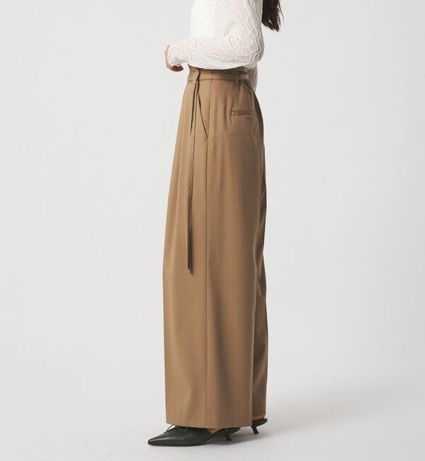 EMMEL REFINES「＜EMMEL REFINES＞EM ダブルベルト ラップライク パンツ」|チノ|