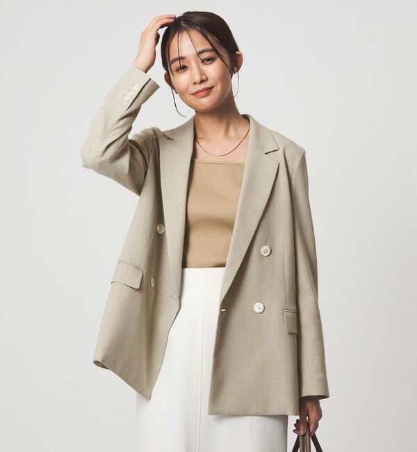 UNITED ARROWS green label relaxing「［size SHORTあり］Greed グリード メランジ ダブル ジャケット」|テーラードジャケット|