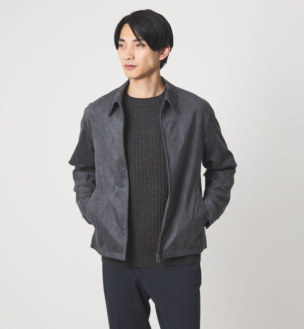 UNITED ARROWS green label relaxing「シルク ミックス リブ クルーネック ニット」|ニット・セーター|