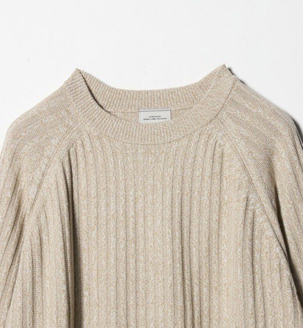UNITED ARROWS green label relaxing「シルク ミックス リブ クルーネック ニット」|ニット・セーター|