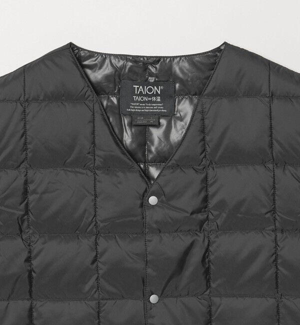 UNITED ARROWS green label relaxing「＜TAION＞Vネック ボタン ベスト」|ダウンベスト・ベスト|