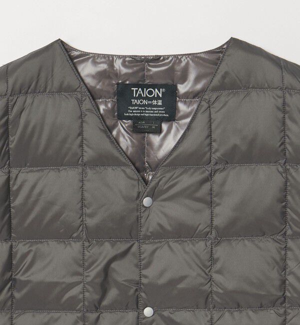 UNITED ARROWS green label relaxing「＜TAION＞Vネック ボタン ベスト」|ダウンベスト・ベスト|